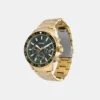 Bannon His and Hers Couple Quartz Green Dial Multi-Function Stainless Steel Watch BQ2754SET