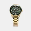 Bannon His and Hers Couple Quartz Green Dial Multi-Function Stainless Steel Watch BQ2754SET