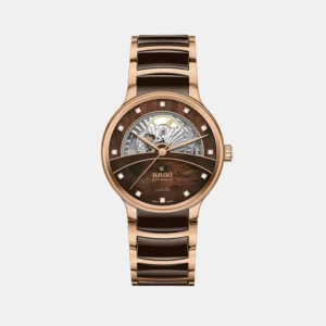 Centrix Unisex Automatic Brown Mother Of Pearl Dial Analog Ceramic Watch R30028902