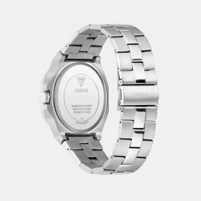Dress Men Quartz Blue Dial Analog Stainless Steel Watch GW0849G1