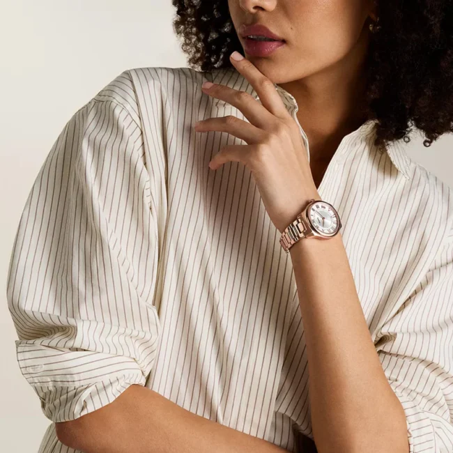 Gilmore Women Quartz Silver Dial Analog Stainless Steel Watch – ES5394