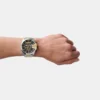 Men Quartz Black Dial Chronograph Stainless Steel Watch DZ4581