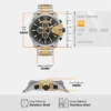 Men Quartz Black Dial Chronograph Stainless Steel Watch DZ4581