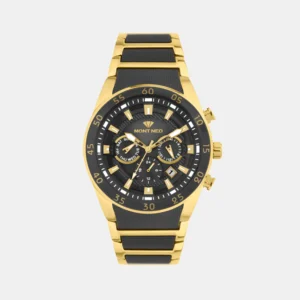 Men Quartz Black Dial Multi-Function Metal Watch 1062M-M2404 Front