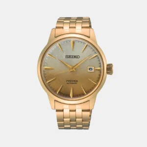 Presage Cocktail Time Men Automatic Gold Dial Analog Stainless Steel Watch SRPK46J1