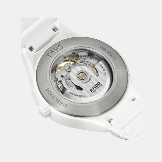 True Round Unisex Automatic White Dial Analog Ceramic Watch R27115012