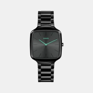 True Square Thinline Unisex Quartz Black Dial Analog Ceramic Watch R27054152