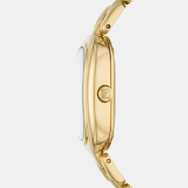 Women Quartz Gold Dial Analog Stainless Steel Watch ES5380