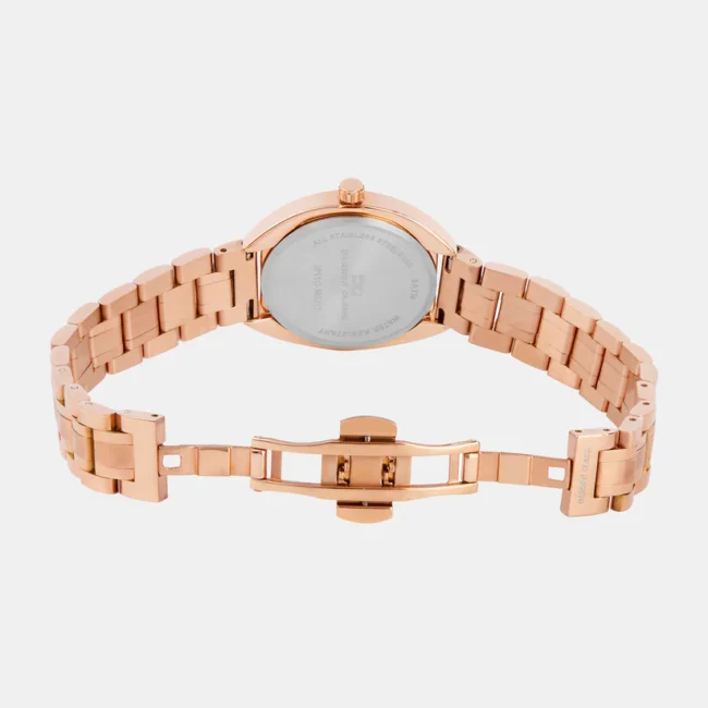 Women Quartz Pink Mother Of Pearl Dial Analog Metal Watch 2011C-M0318