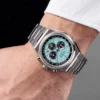 Zenshin Men Eco-Drive Light Blue Dial Chronograph Titanium Watch – CA4610-85M