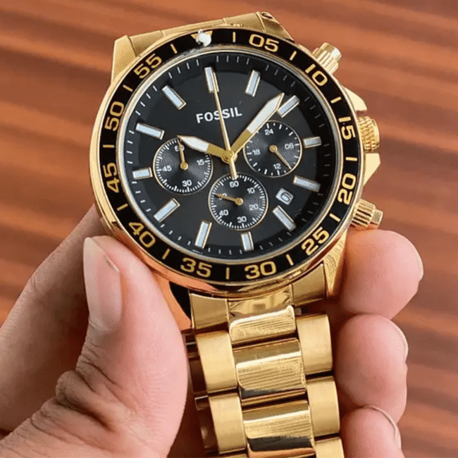 Fossil-Bannon-45mm-Premium-7AA-(1)-min Fossil Bannon 45mm Premium Black & Gold | 7AA Quality