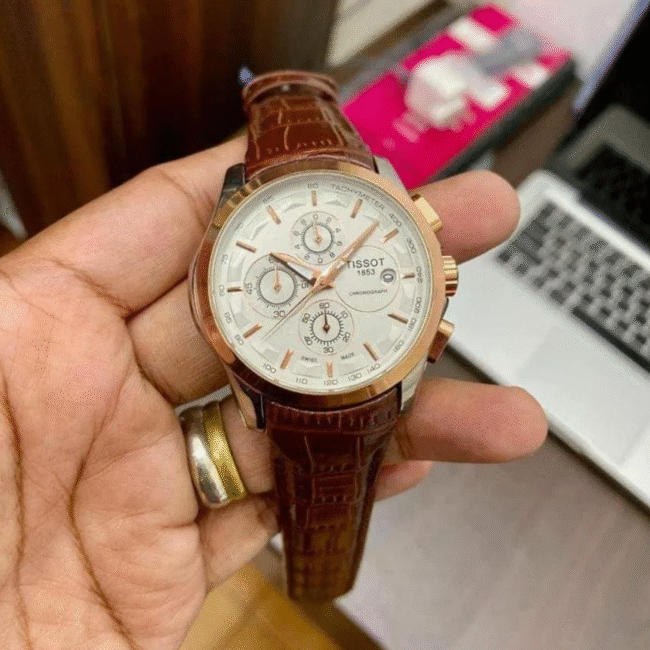 Tissot 1853 Men’s Brown Gradient Dial Chronograph Gold Brown | 7AA Quality