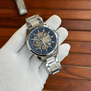 Tommy Hilfiger Silver Blue Automatic Metal