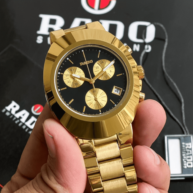 Rado DiaStar Men’s Gold Chronograph Stainless Steel Quartz Watch | 7AAA Quality