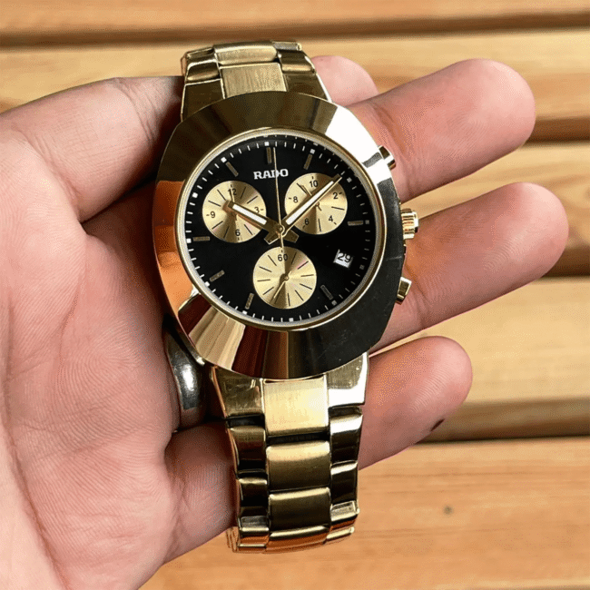 Rado DiaStar Men’s Gold Chronograph Stainless Steel Quartz Watch | 7AAA Quality