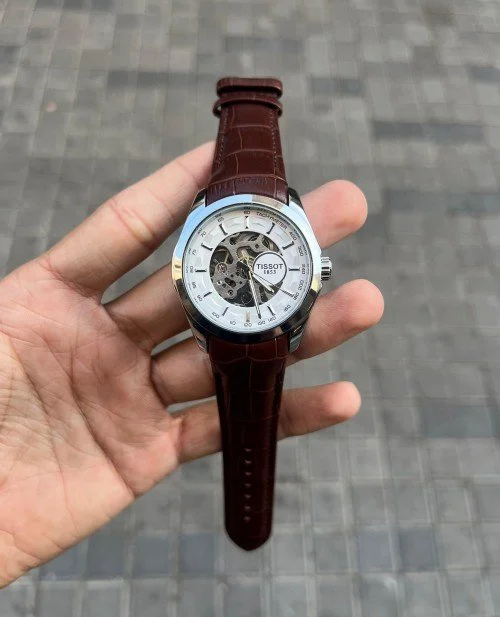 Tissot Automatic 1853 Brown Leather Belt Watch (2)